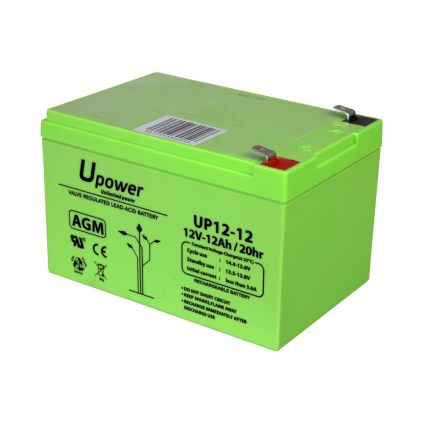 UPOWER OPPLADBART BATTERI 12V 12AH