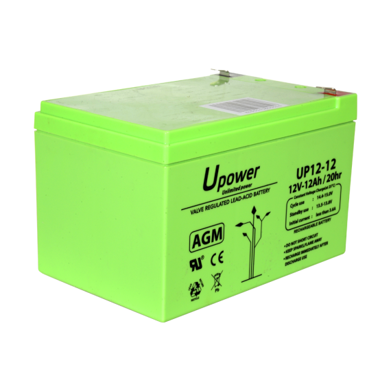 UPOWER OPPLADBART BATTERI 12V 12AH