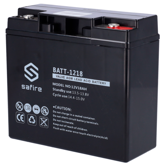 SAFIRE OPPLADBART BATTERI 12V 18AH