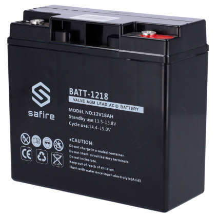 SAFIRE OPPLADBART BATTERI 12V 18AH