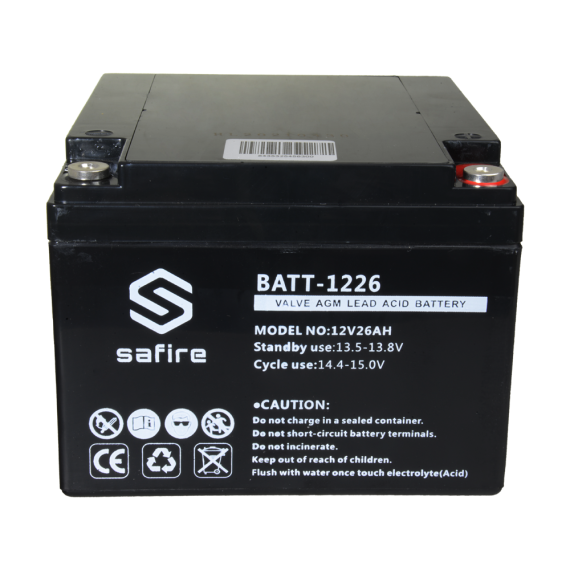 SAFIRE OPPLADBAR BATTERI 12V 26AH