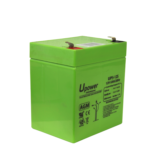 UPOWER OPPLADBART BATTERI 12V 5AH