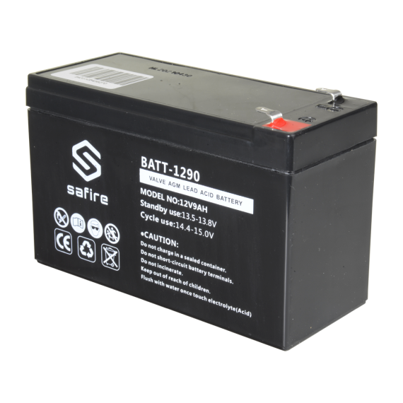 SAFIRE OPPLADBART BATTERI 12V 9AH