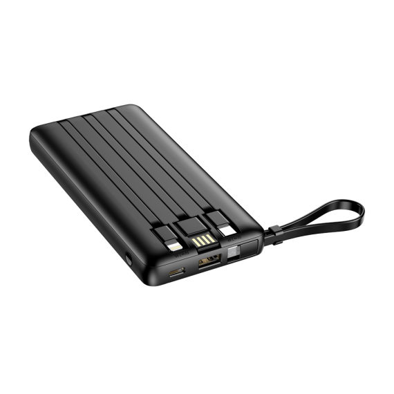 GENIAL POWERBANK 10.000 MAH MED 4 UTGANGER