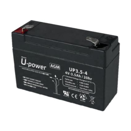 UPOWER OPPLADBART BATTERI 4V 3,5AH