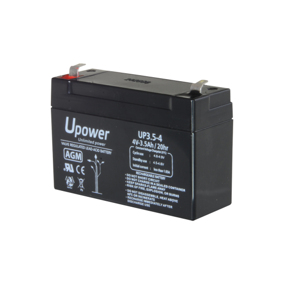 UPOWER OPPLADBART BATTERI 4V 3,5AH