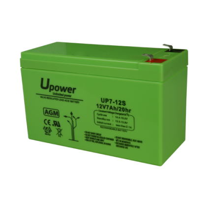 UPOWER OPPLADBART BATTERI 12V 7,0 AH