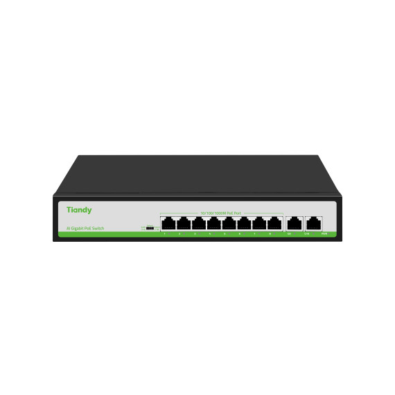 TIANDY SWITCH 8XGB PoE PORTER +2XGB NETTVERKSPORTER