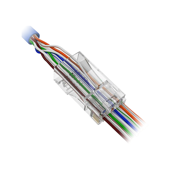 50 STK RJ45 KONTAKT GJENNOMGÅENDE TIL KAT5