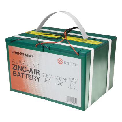 SAFIRE ZINKAIR BATTERI MED INNEBYGDE DC-KONTAKTER 7,5V 3200 WH